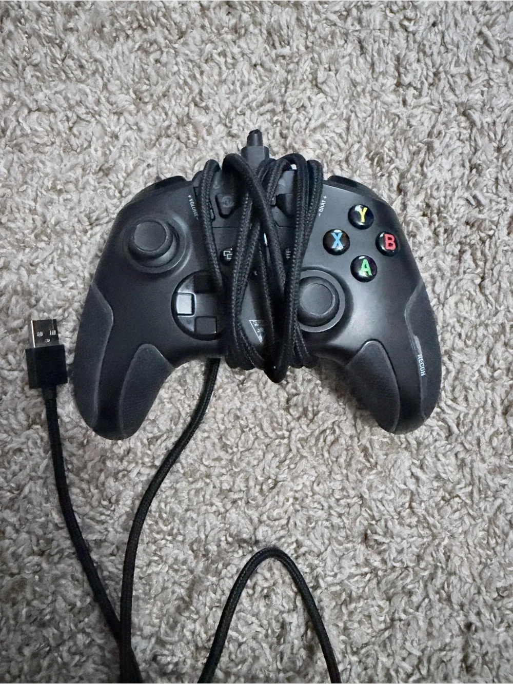 Wired Black Game Controller with USB for PC and Consoles